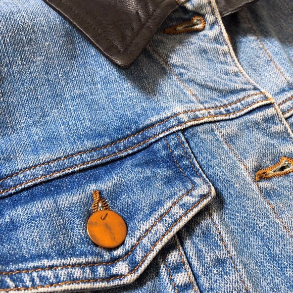 J Brand Bowie Denim Jacket Two-tone Coated Leather Effect: Model Off Duty Vibes - Picture 6 of 12